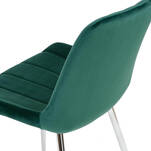 Tapicerowane krzesło GINA zielony aksamit - Meblownia.pl