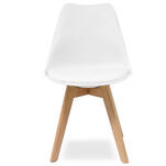 Krzesło z poduszką LEON białe insp. DSW - Sklep meblownia.pl