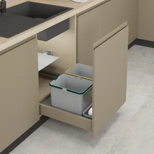 Kosz do segregacji śmieci STARAX AUTOMATIC 700 (2x16L) szary S-2546-G