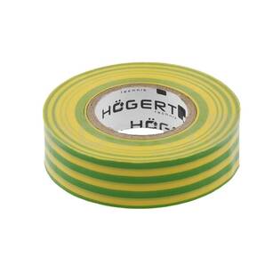 Taśma izolacyjna PVC HOGERT HT1P286 żółto-zielona 20m