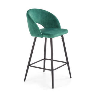 Krzesło barowe H-96 zielony aksamit