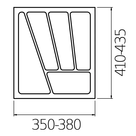 Wkład do szuflady 45 STRONG biały (435x380 mm) - Meblownia.pl