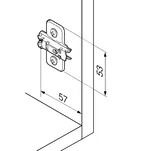 Prowadnik do zawiasu BLUM D=0mm EXPANDO 174E6100.01 - Meblownia.pl