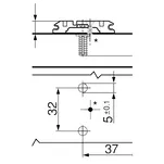 Prowadnik BLUM EXPANDO D=0mm 174E6100.01 37/32 mm - Meblownia.pl