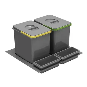 Kosz do segregacji śmieci GTV MULTINO 600 (2x15L) antracyt PB-91104100B5-A