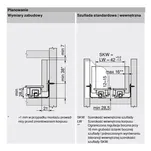 Prowadnica do szuflady BLUM MOVENTO S 550 mm 40kg 760H5500S - komplet - Meblownia.pl