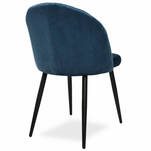 Tapicerowane krzesło MARCO niebieski aksamit - Meblownia.pl