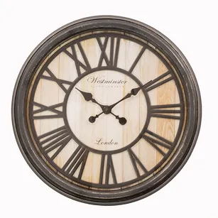 Zegar ścienny retro 50 cm czarny KL5000180