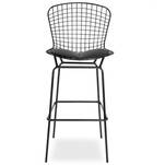 Metalowe krzesło barowe FILIP czarne insp. Wire Chair - Meblownia.pl