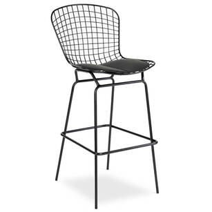 Metalowe krzesło barowe FILIP czarne insp. Wire Chair