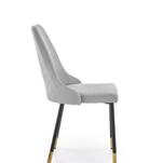 Krzesło tapicerowane K-318 szare - złote nogi - Meblownia.pl
