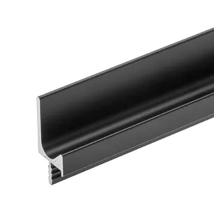 Uchwyt krawędziowy GTV profil nabijany L 3,5m (2 odcinki 2+1,5 m) czarny mat PA-0243-35-50-20M