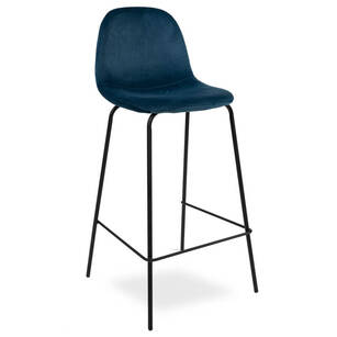 Krzesło barowe MIA niebieski velvet