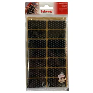 Podkładki filcowe FOLMAG antypoślizgowe - prostokąt 20x44 mm - kolor czarny - 14 sztuk (AP/KC8)