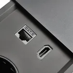  Gniazdo meblowe GTV PRESTINO (2x230V + USB A+C + RJ45 + HDMI) czarne AE-PB2FPRES-20 - Meblownia.pl
