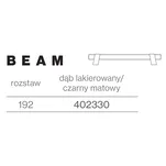 Uchwyt meblowy TULIP BEAM 192 mm dąb lakierowany - Meblownia.pl