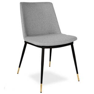 Krzesło GRACE szare - złote nogi
