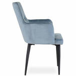 Krzesło tapicerowane VALENTINO błękitny aksamit - Meblownia.pl
