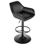 Hoker - krzesło barowe HKB-20 czarne z czarną podstawą - Meblownia.pl
