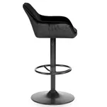 Tapicerowane krzesło barowe HKB-20 czarny welur - Meblownia.pl
