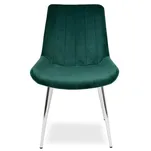 Tapicerowane krzesło GINA zielony aksamit - Meblownia.pl