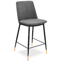 Krzesło barowe GRACE szary velvet