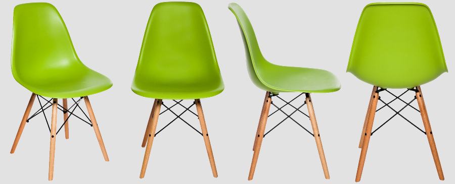 Zielone plastikowe krzesła 
